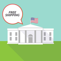 The White House with    the text FREE SHIPPING