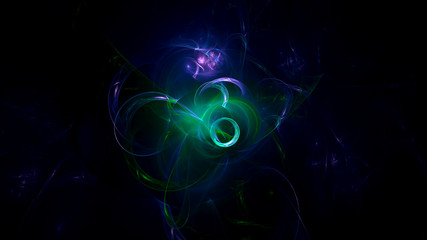 3D rendering abstract fractal light background