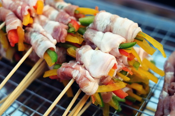 Bar-B-Q,Barbeque Grill ,barbecue,Street Food in thailand
