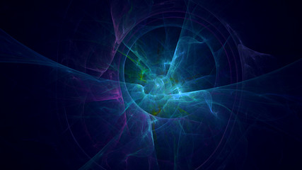 3D rendering abstract fractal light background