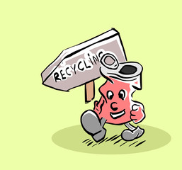 Naar de recycling