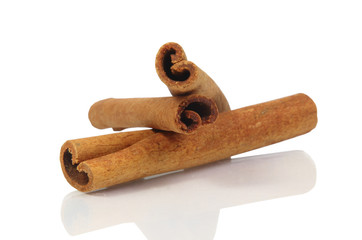 cinnamon stick isolated on white background