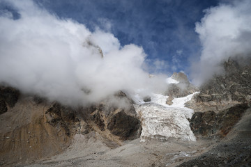 Glacier below the summit of Mount Caucasus