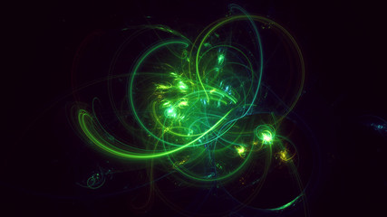 3D rendering abstract fractal light background