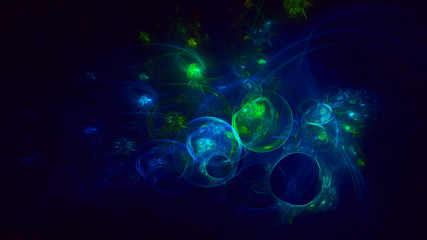 3D rendering abstract fractal light background