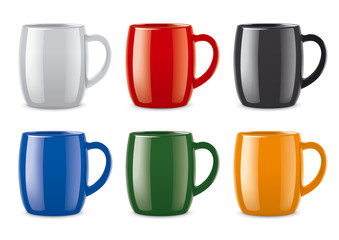 Colored cups set 