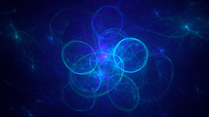 3D rendering abstract fractal light background