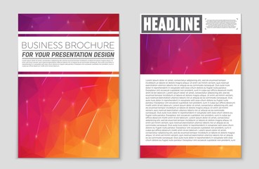 Naklejka premium Abstract vector layout background set. For art template design, list, front page, mockup brochure theme style, banner, idea, cover, booklet, print, flyer, book, blank, card, ad, sign, sheet,, a4.