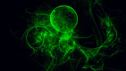 3D rendering abstract fractal light background