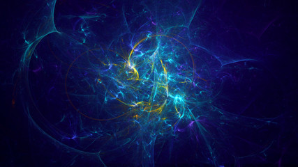 3D rendering abstract fractal light background