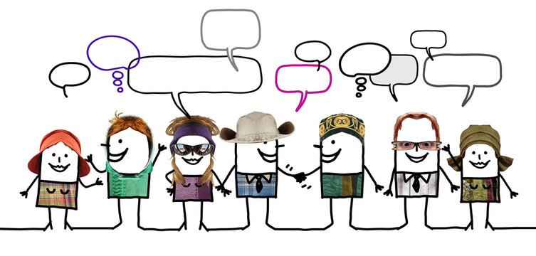Cartoon people - social network and diversity