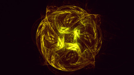 3D rendering abstract fractal light background