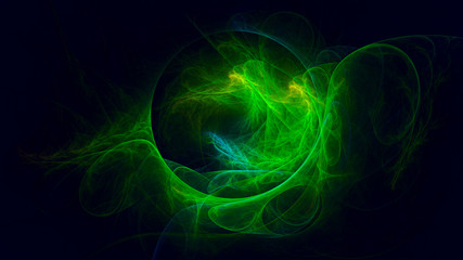 3D rendering abstract fractal light background