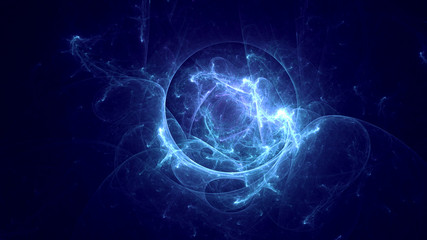 3D rendering abstract fractal light background