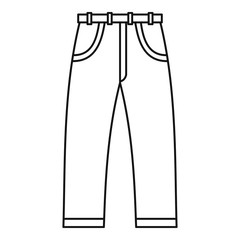Jeans Technical Drawing Sketch Coloring Page