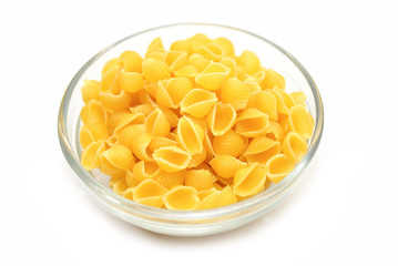 Bowl of Dried Shell Pasta
