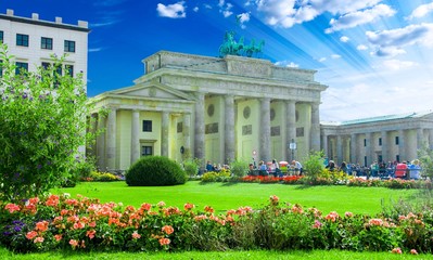 Porte de Brandebourg à Berlin, Allemagne © Alexi Tauzin