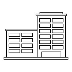 Industrial building icon, outline style