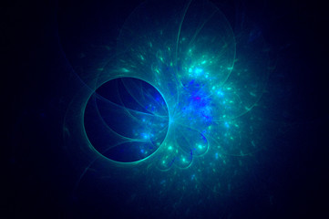 3D rendering abstract fractal light background