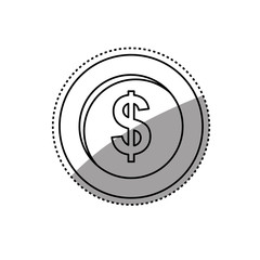 Coin of money icon vector illustration graphic design