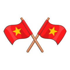 Flag of Vietnam icon, cartoon style
