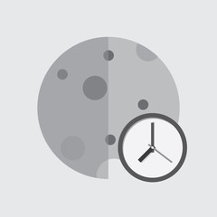 moon icon. Times of Day. half moon