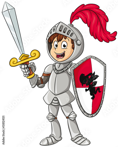 "Mutiger Ritter - Vektor-Illustration" Stock image and royalty-free