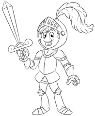 Mutiger Ritter - Vektor-Illustration