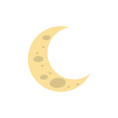 Sleeping moon cartoon icon vector illustration graphic design