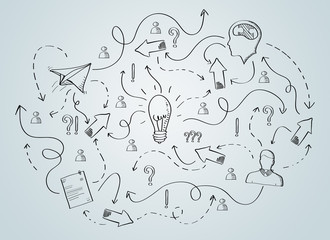 Hand drawn manuscript project presentation