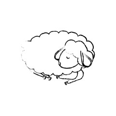 Sheep sleeping cartoon icon vector illustration graphic design