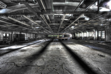 Fototapeta na wymiar Abandoned textile factory