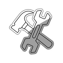 Construction tools symbol icon vector illustration graphic design