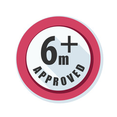Six month baby Approved sign Illustration