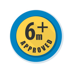 Six month baby Approved sign Illustration