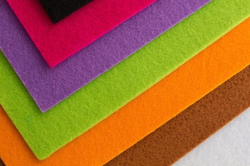 Set of colored felt for background.