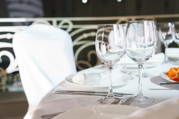 Catering at the wedding and celebrations. Soft focus and beautiful bokeh.