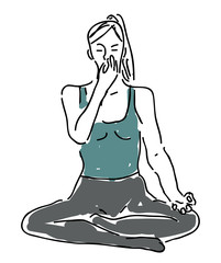 Yoga breathing - pranayama, nadi shodhana