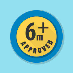 Six month baby Approved sign Illustration