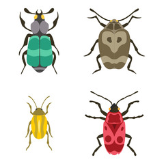 Insect icon flat isolated vector illustration.