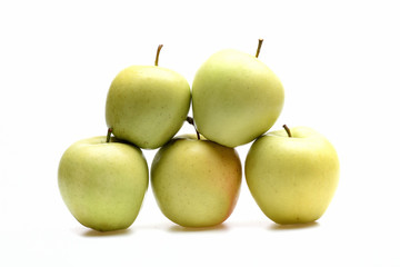 green apple fruit isolated on white