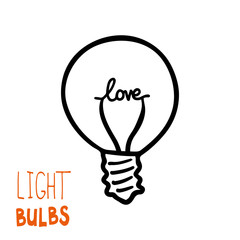 Light bulb icon. Concept of big ideas inspiration, innovation, invention, effective thinking. Isolated. Vector illustration. Idea symbol. Vector. sketch. Hand-drawn doodle sign. 