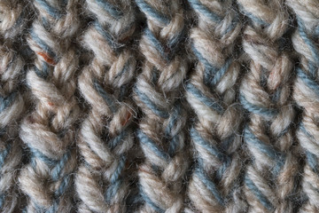 ツイードニットの編み目
