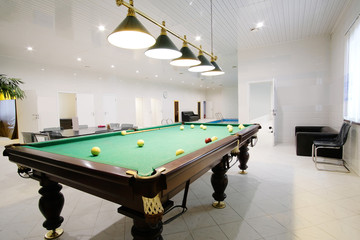 The image of a billiard table