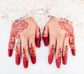Henna on Bride's hand