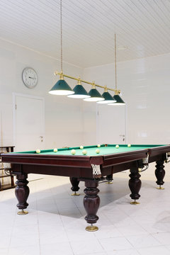 The image of a billiard table