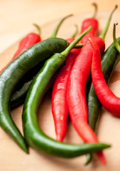 Red and Green Chilis