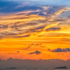 Layers of sunset colors