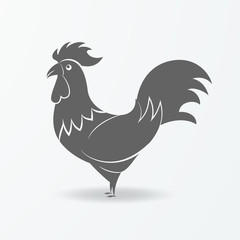 Rooster icon - the symbol of the new year.