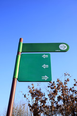 The blank signs in the park